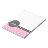 Polka Dot Monogram Notizblock (Rotiert)