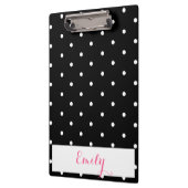 Polka-Dot-Monogramm-Zwischenablage Klemmbrett (Links)