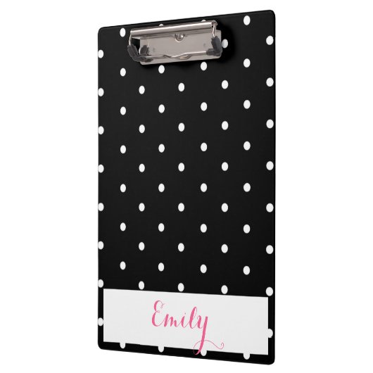 Polka-Dot-Monogramm-Zwischenablage Klemmbrett (Links)