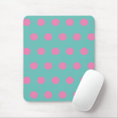 Polka Dot Mouse Pad (Aqua & Pink) Mousepad (Mit Mouse)
