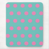 Polka Dot Mouse Pad (Aqua & Pink) Mousepad (Vorne)