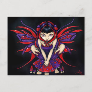 "Polka Dot Mushroom Fairy" Postkarte