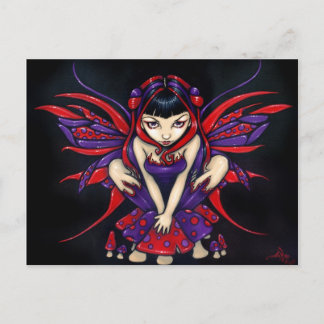 "Polka Dot Mushroom Fairy" Postkarte