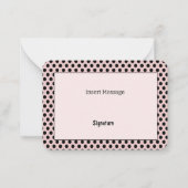 Polka-Dot-Muster - flache Note Card Mitteilungskarte (Rückseite)