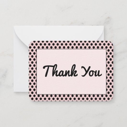 Polka-Dot-Muster - flache Note Card Mitteilungskarte (Vorderseite)