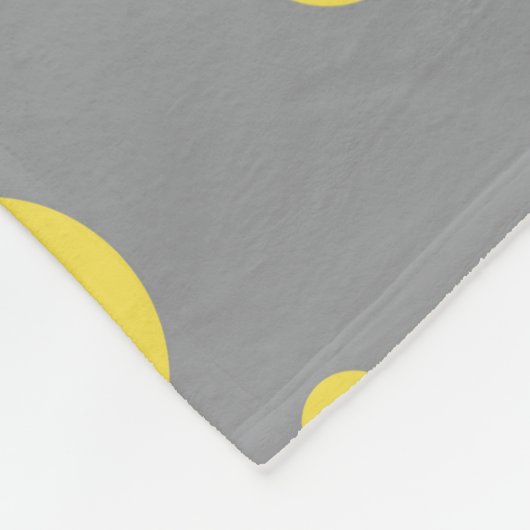 Polka Dot Muster Gelb Grau Fleecedecke (Ecke)