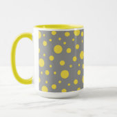 Polka Dot Muster Gelb Grau Tasse (Links)