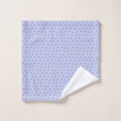 Polka Dot Muster in Periwinkle und Lilac Badhandtuch Set (Waschlappen)