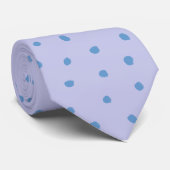 Polka Dot Muster in Periwinkle und Lilac Krawatte (Gerollt)