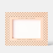 Polka Dot Muster mit benutzerdefiniertem Text Geätzte Rahmen (Vorderseite)