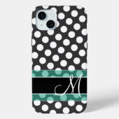 Polka Dot Muster mit Monogramm Case-Mate iPhone Hülle (Rückseite)