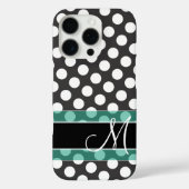 Polka Dot Muster mit Monogramm Case-Mate iPhone Hülle (Rückseite)