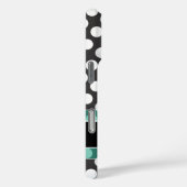 Polka Dot Muster mit Monogramm Case-Mate iPhone Hülle (Rückseite / Rechts)