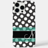 Polka Dot Muster mit Monogramm Case-Mate iPhone Hülle (Rückseite)
