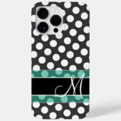 Polka Dot Muster mit Monogramm Case-Mate iPhone Hülle (Rückseite)