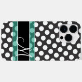 Polka Dot Muster mit Monogramm Case-Mate iPhone Hülle (Rückseite (Horizontal))