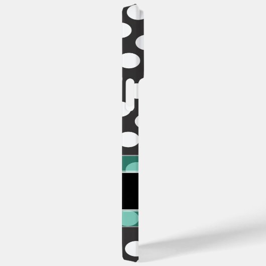 Polka Dot Muster mit Monogramm Case-Mate iPhone Hülle (Rückseite / Rechts)