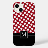 Polka Dot Muster mit Monogramm Case-Mate iPhone Hülle (Rückseite)