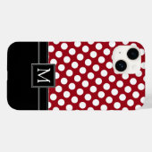 Polka Dot Muster mit Monogramm Case-Mate iPhone Hülle (Rückseite (Horizontal))