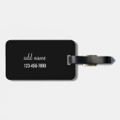 Polka Dot Muster mit Monogramm Gepäckanhänger (Rückseite horizontal)