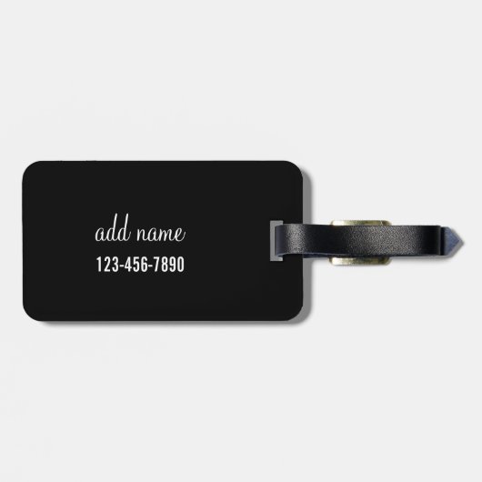 Polka Dot Muster mit Monogramm Gepäckanhänger (Rückseite horizontal)