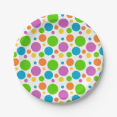 Polka-Dot-Muster Pappteller (Vorderseite)
