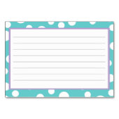 Polka Dot Muster Rezeptkarten Tischnummer (Rückseite)