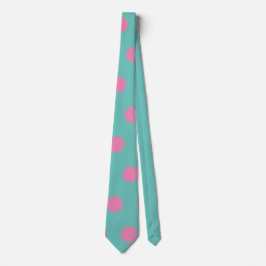 Polka Dot Neck Tie (Aqua & Pink) Krawatte