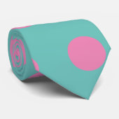 Polka Dot Neck Tie (Aqua & Pink) Krawatte (Gerollt)