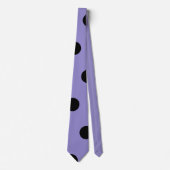 Polka Dot Neck Tie (Lavender & Black) Krawatte (Vorderseite)