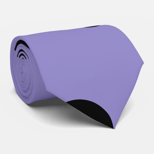 Polka Dot Neck Tie (Lavender & Black) Krawatte (Gerollt)