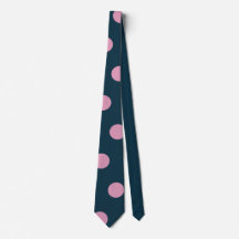Polka Dot Neck Tie (Midnight Blue & Soft Pink)