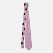 Polka Dot Neck Tie (Pink & Black) Krawatte (Rückseite)