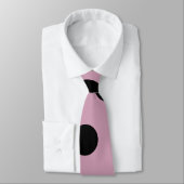 Polka Dot Neck Tie (Pink & Black) Krawatte (Gebunden)