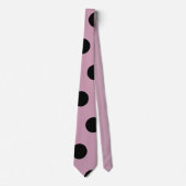 Polka Dot Neck Tie (Pink & Black) Krawatte (Vorderseite)