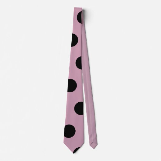 Polka Dot Neck Tie (Pink & Black) Krawatte (Vorderseite)