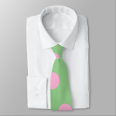 Polka Dot Neck Tie (Sage Green & Pastel Pink) Krawatte (Gebunden)