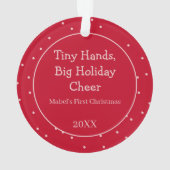 Polka Dot New Parent - Das erste Weihnachtsfest im Ornament (Rückseite)