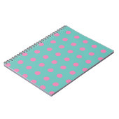 Polka Dot Notebook (Aqua & Pink) Notizblock (Linke Seite)