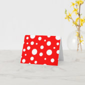 Polka Dot Notecard Karte (Gelbe Blume)