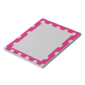 Polka Dot Notepad (Hot Pink & Gray) Notizblock (Rotiert)