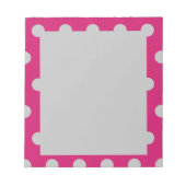 Polka Dot Notepad (Hot Pink & Gray) Notizblock (Vorderseite)