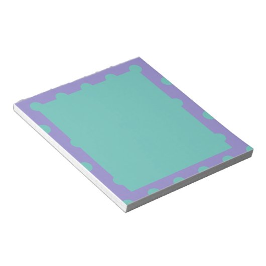 Polka Dot Notepad (Lavender & Aqua) Notizblock (angewinkelt)