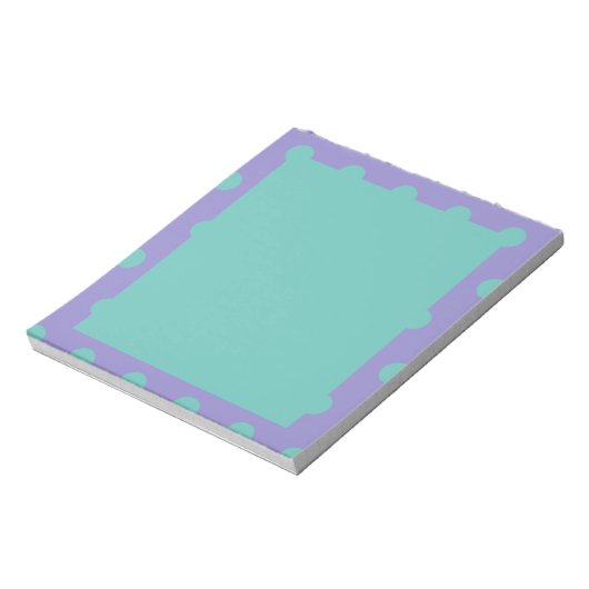 Polka Dot Notepad (Lavender & Aqua) Notizblock (Rotiert)