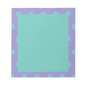 Polka Dot Notepad (Lavender & Aqua) Notizblock (Vorderseite)