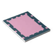 Polka Dot Notepad (Midnight Blue & Soft Pink) Notizblock (angewinkelt)