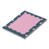 Polka Dot Notepad (Midnight Blue & Soft Pink) Notizblock (Rotiert)