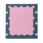 Polka Dot Notepad (Midnight Blue & Soft Pink) Notizblock (Vorderseite)