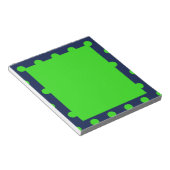 Polka Dot Notepad (Navy Blue & Lime Green) Notizblock (angewinkelt)
