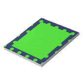 Polka Dot Notepad (Navy Blue & Lime Green) Notizblock (Rotiert)